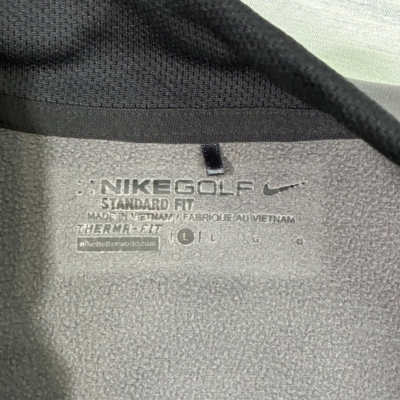 Nike Golf Therma Fit 1/4 Zip Pullover‎ Men Gray White Color Block Standard Fit L - Picture 6 of 9